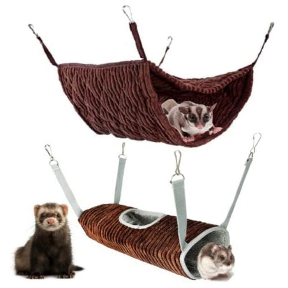Visland Small Animal Hammocks or Hanging Tunnel Guinea Pig Cage Hammock