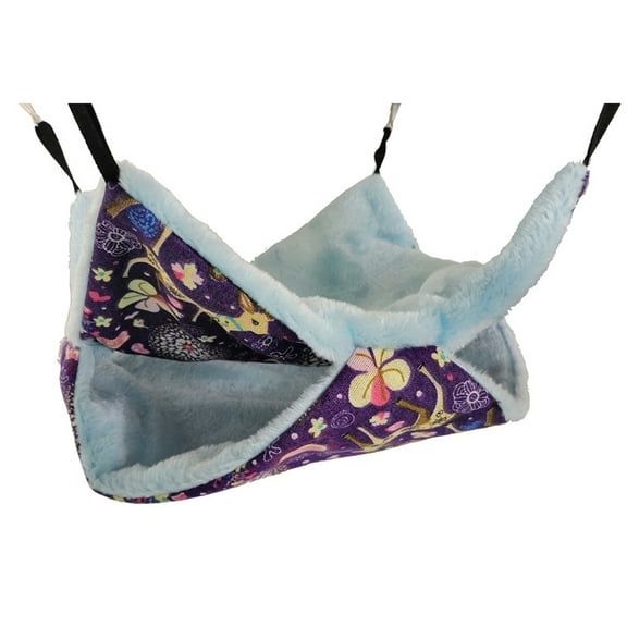 Visland Small Pet Hamster Rabbit Double Layer Warm Sleep Nests Hanging Hammock House Bed
