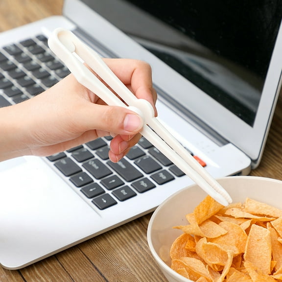 Visland Small Snack Clip Not Dirty Hands Ergonomic Food Grasping Plastic Lazy Multi-use Finger Chopsticks for Home