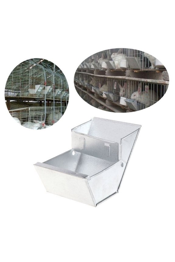 Steel Small Animal Feeder - Rabbit Hutch Small Animal Feed Box, Great for Rabbits, Ferrets and Other Small Animals