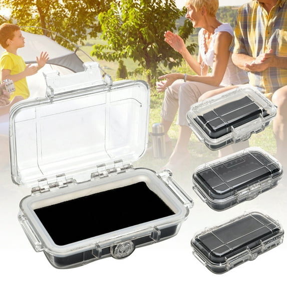 Visland Storage Box Waterproof Dry Box ABS Black Fishing Case