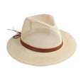 thumbnail image 1 of Visland Strap Decor Adjustable Drawstring Hollow Out Cowboy Hat Man Breathable Holes Straw Sunshade Hat Adult Headwear, 1 of 2