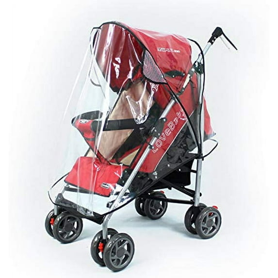 Visland Stroller Rain Cover Universal Waterproof Baby Stroller Cover, Rain Cover for Stroller, Jogging Stroller Rain Cover, Pushchairs Stroller Weather Shield for Wind Snow Dust, Ventilation Clear