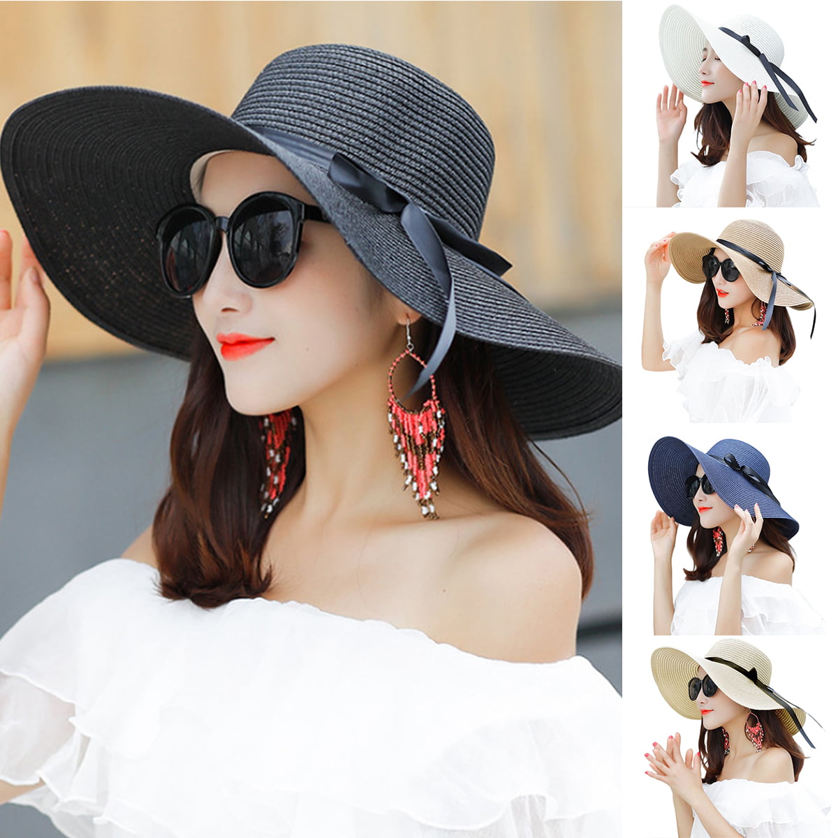 Visland Sun Hats for Women UV Protection Wide Brim UPF 50