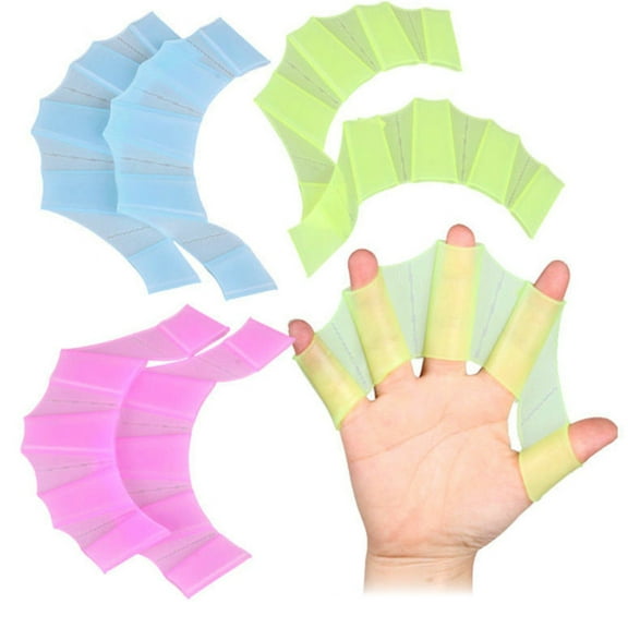 Visland Swim Swimming Silicone Gear Fins Hand Webbed Flippers Paddle Reusable Dive Training Glove