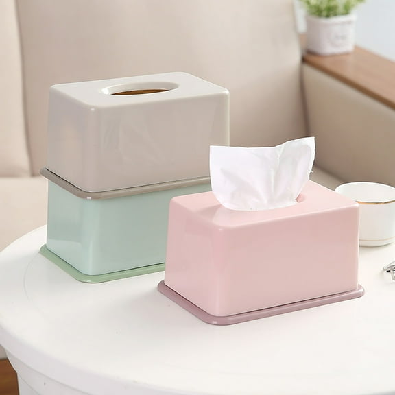 Visland Tissue Box Cover - Tissue Holder Case Dispenser Napkin Organizer for Bathroom, Bedroom or Office