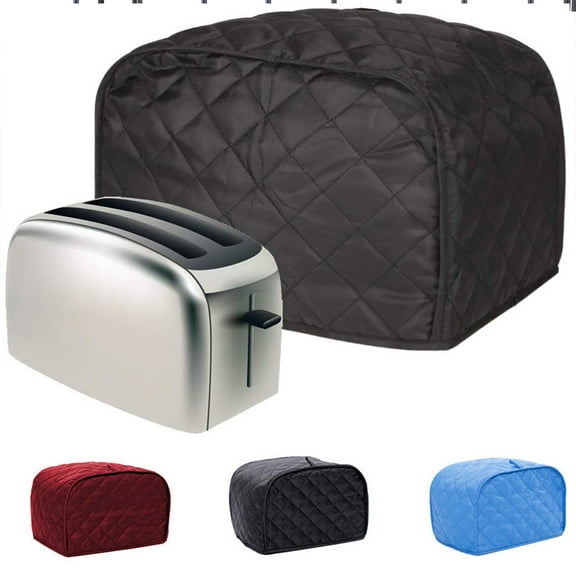 Visland Toaster Cover Polyester Quilted Four Slice Toaster Appliance Cover Dust and Fingerprint Machine Washable