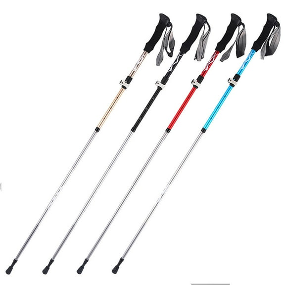 Visland Trekking Poles Collapsible Hiking Poles, Aluminum Alloy 7075 Backpacking Walking Sticks ,Antishock and Quick Lock System, Telescopic, Collapsible, Ultralight for Hiking, Camping