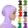 thumbnail image 1 of Visland Turban Hat Solid Color Adjustable Ladies Windproof Smooth Under Scarf for Daily Wear, 1 of 7