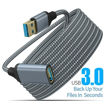 Visland USB 3.0 Extension Cable Type A Male to Female Extension Cord DURABLE BRAIDED MATERIAL Fast Data Transfer Compatible with USB Keyboard,Mouse,Flash Drive, Hard Drive