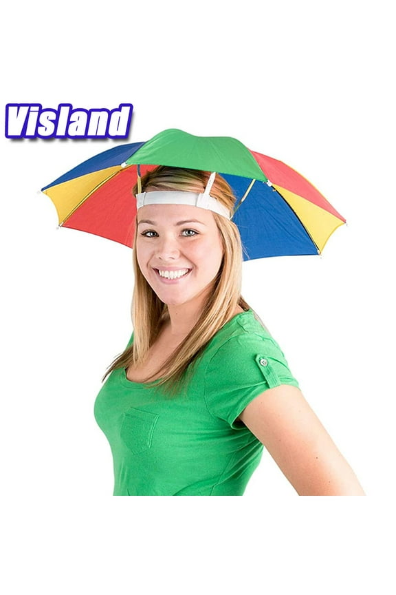 Umbrella hat Waterproof Unisex Hat, Polyester, Multicolor