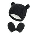 thumbnail image 1 of Visland Unisex Baby Toddler Hat and Mitten Set, Winter Knitted Thick Warm Beanie Cap Gloves for Infant Boys Girls, 1 of 7