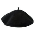 thumbnail image 1 of Visland Vintage Women Girl Autumn Winter Solid Color Warm Woolen Beret Hat Cap Gift, 1 of 2