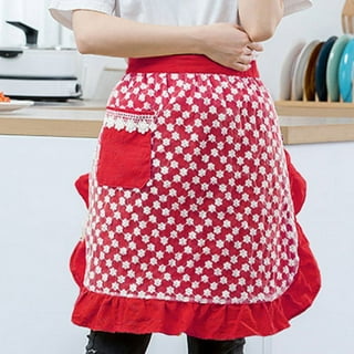 Pianpianzi Apron Patterns for Sewing Adjustable Neck Frilly Apron Half  Apron Man Apron for Working Set Adult Printed Kitchen Family Family  Christmas