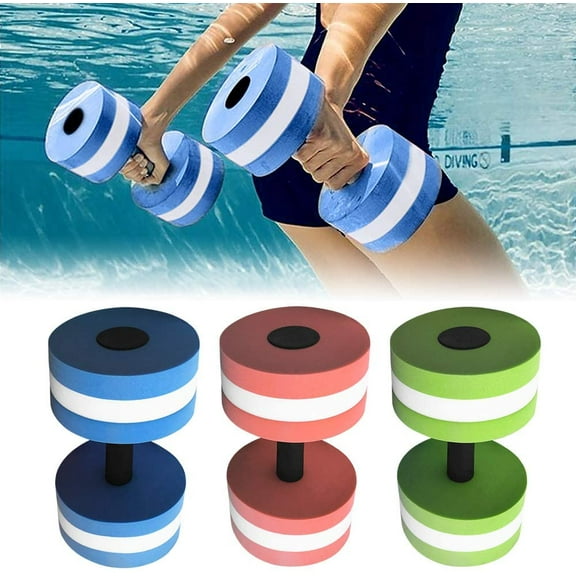 Visland Water Aerobic Fitness Equipment Aqua Dumbbells, EVA Foam, 2 Pieces
