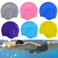 thumbnail image 1 of Visland Waterproof Adult Silicone Elastic Ears Protector Men Women Swimming Pool Cap Hat, 1 of 8