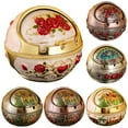 thumbnail image 1 of Visland Windproof Ashtray with Lid for Outdoor and Indoor Use,Metal Portable Cigarette Ashtray Rose Ball Ashtray, 1 of 8