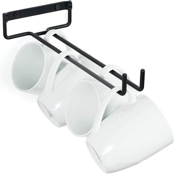 Visland Wine Glass Rack Multifunctional Wall-mounted Strong Bearing Capacity Non-slip Space-saving Draining Iron Wire Wine Cup Hanger Shelf Drain Holder Kitchen Accessories