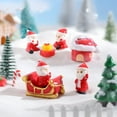 thumbnail image 1 of Visland Winter Miniature Ornament, Mini Resin Toys Santa Claus for Home Decor Winter Holiday Village Micro Landscape Fairy Garden Dollhouse Decoration, 1 of 8