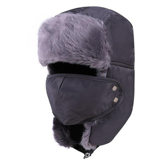 Visland Winter Trapper Ski Hat for Men and Women Trooper Russian Warm Hat with Windproof Mask Outdoor Skiing Ushanka Hat
