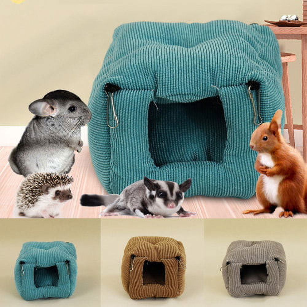 Visland Winter Warm Dwarf Hamster Bed - Cute Semi-enclosed Small Pet ...