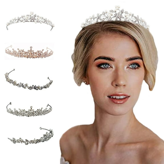 Visland Women Crown Tiara, Rhinestone Crystal Fashionable Wedding Party Headband