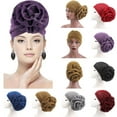 thumbnail image 1 of Visland Women Elastic Glitter Big Flower Turban Chemo Beanie Hair Loss Chemo Cap Hat Headwear Muslim Hijab, 1 of 2