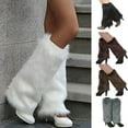 thumbnail image 1 of Visland Women Fur Leg Warmer, Fashion Sexy Solid Color Soft Faux Fur Furry Plush Winter Leg Warmer Boot Cuffs Cover, 1 of 7