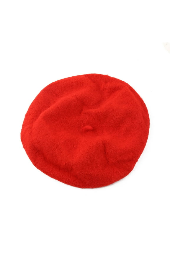 Women Girl Solid Color Warm Winter Beret Hat French Artist Beanie Hat Ski Cap