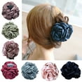 thumbnail image 1 of Visland Women Hair Claw Clip, Fashion Elegant Solid Color Large Rose Flower Decor Floral Jaw Barrette Grip Clamp Twist Hair Up Fancy Accessories Hair Accessory for Daily Wear, 1 of 8
