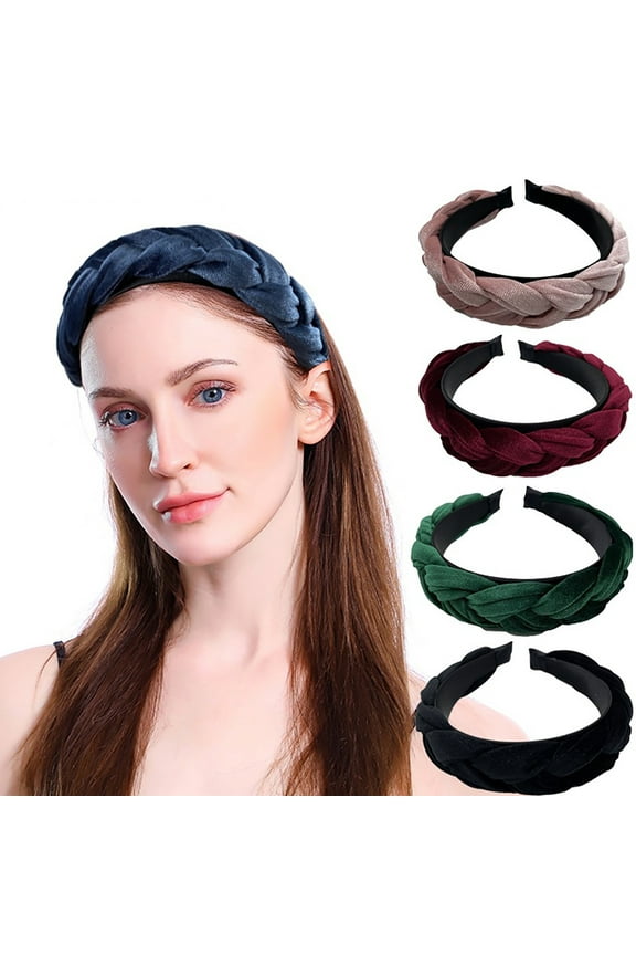 Women Headband, Fashion Braided Wide Top Knot Hair Hoop for Daily Wear 1PC