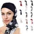 thumbnail image 1 of Visland Women Headwear Turbans Silky Head Scarf with Wide Band Printed Sleeping Hat Bonnet Hair Cover, 1 of 3