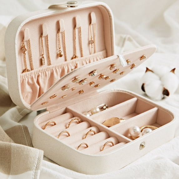 Visland Women Jewelry Box Girls Jewelry Organizer Mini Travel Case, Christmas Valentine's Day Ideas for Women Girls, Small Portable Jewelry Storage Case for Necklaces Bracelets Earrings Rings