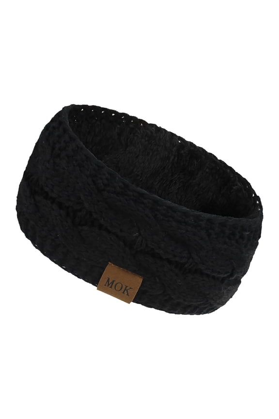 Women Knit Headband, Fashion Elastic Soft Skin-friendly Plush Woolen Yarn Winter Head Ear Warm Wide Hair Band Headwear Ear Warmers Hair Scrunchies Scarves