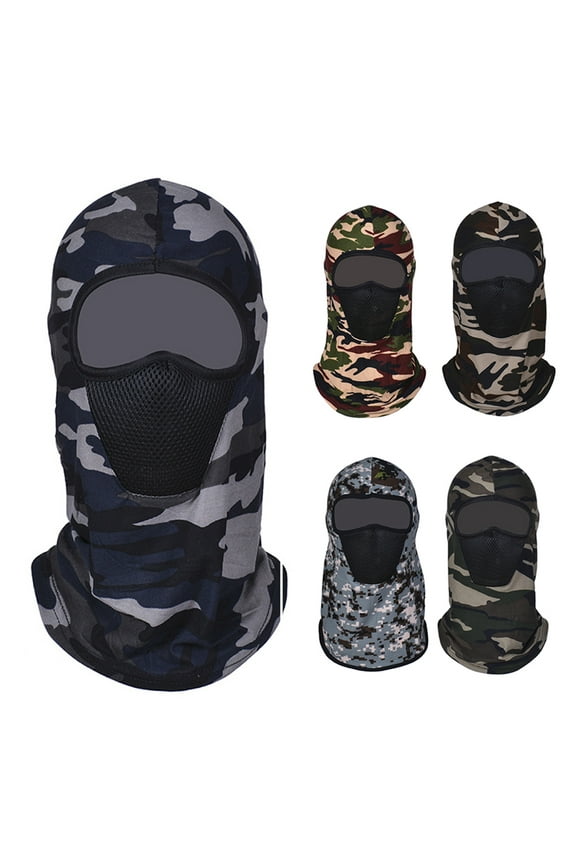 Women/Men Neck Gaiter Face Mask, Fashion Camouflage Print Soft Breathable Milk Silk Sun Protection Wind Dust Proof Full Face Head Neck Cover Balaclava Scarf for Hiking Camping Skiing Cycling