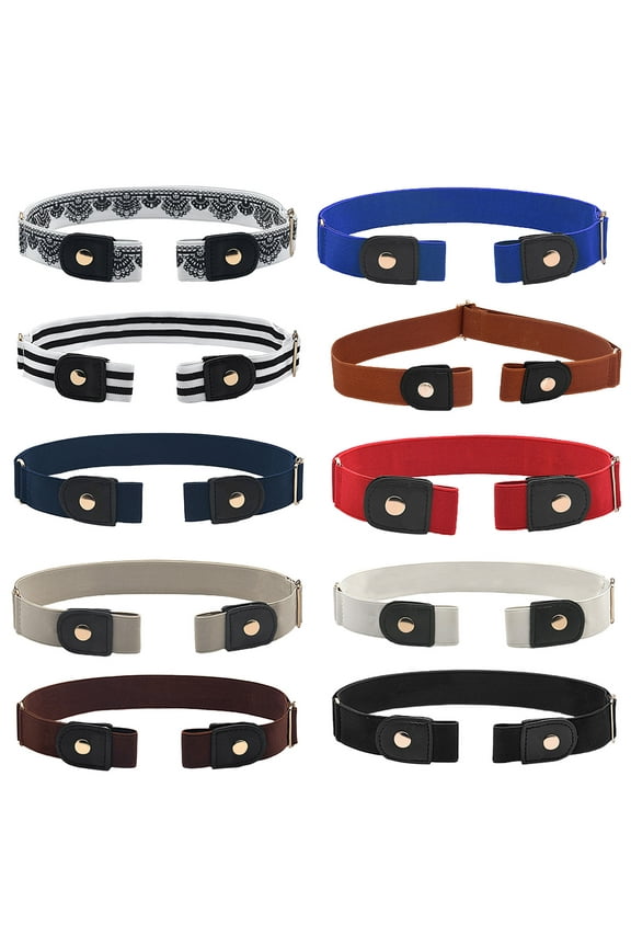 Women/Men No Buckle Belt, Stretch Comfortable Adjustable Waist Belt for Jeans 1Pc