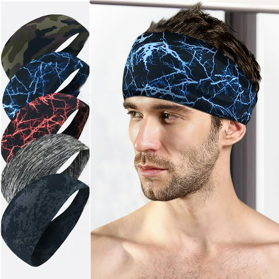 Visland Women Men Wide Sports Headbands Non-Slip Fitness Workout Yoga Running Headban