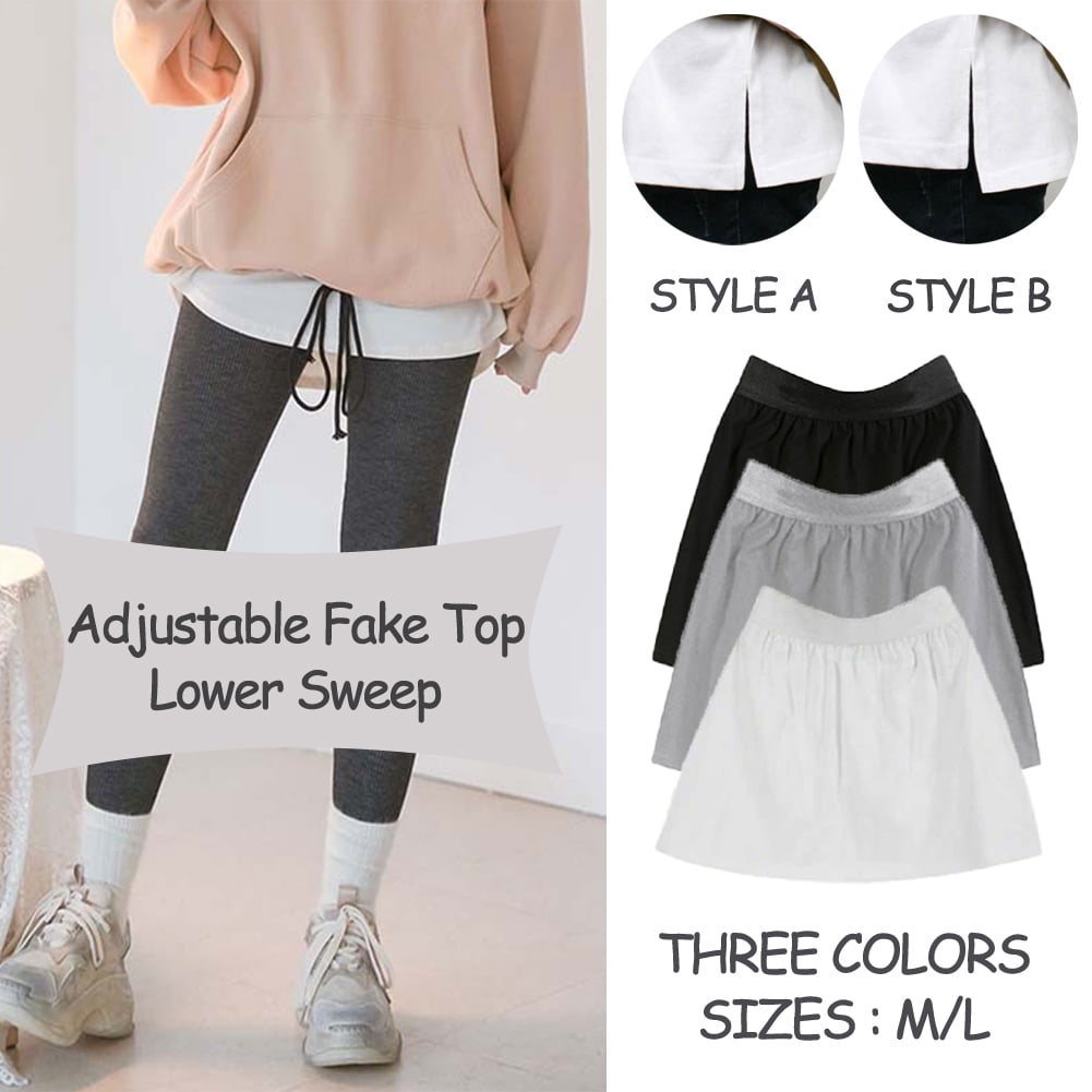 Detachable Shirt Extender for Women,High Waist Fake Top Lower Sweep for  Layering