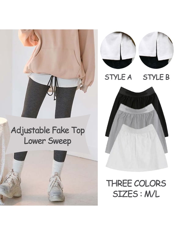 Women Skirt Shirt Extenders, Adjustable Layering Fake Top Lower Sweep for Sweater Sweatshirt Coat 1PC
