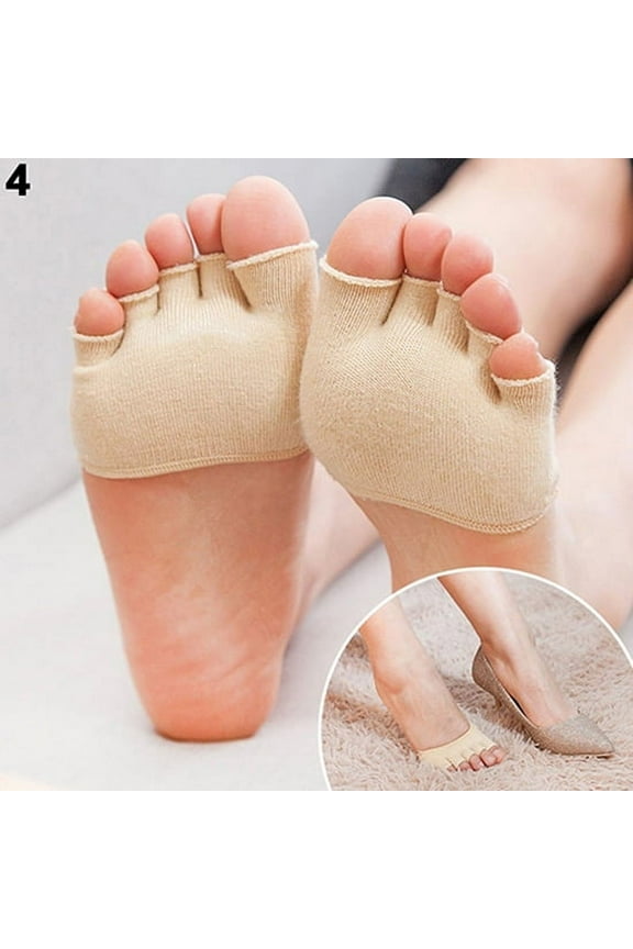Women Toe Socks No Show ,Invisible Sock Toe Liner Covers for High Heels Flats Boots