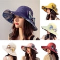 thumbnail image 1 of Visland Women Wide Brim Sun Hat UPF50+ Sunscreen Foldable Bucket Hat for Fishing, Hiking, Camping, 1 of 6