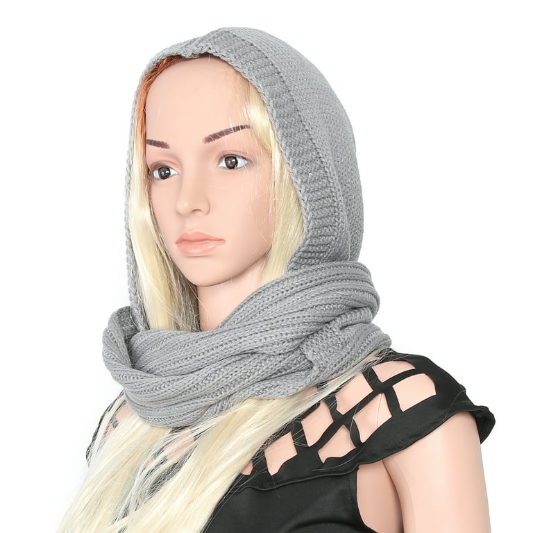 Visland Women Winter in Hooded Hat Scarf Wrap Shawl Crochet