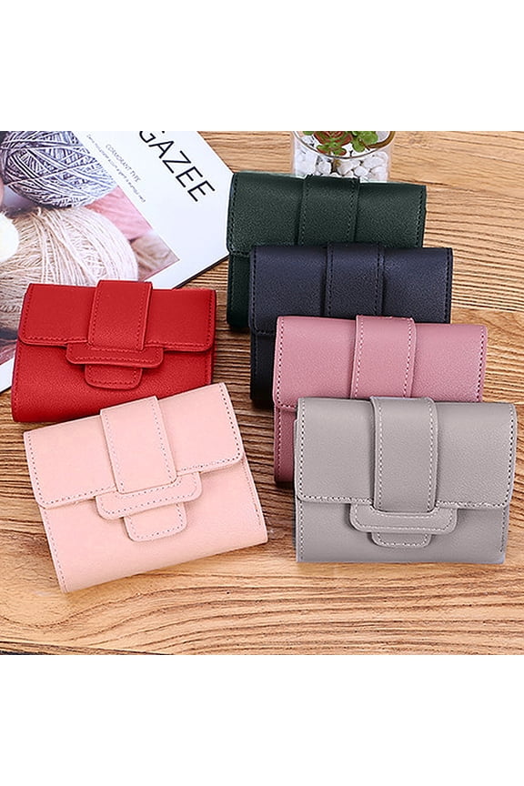 Womens Short Wallet Small Lady Purse Trifold Short Wallet Vintage Card Holder Elegant Clutch Wallet