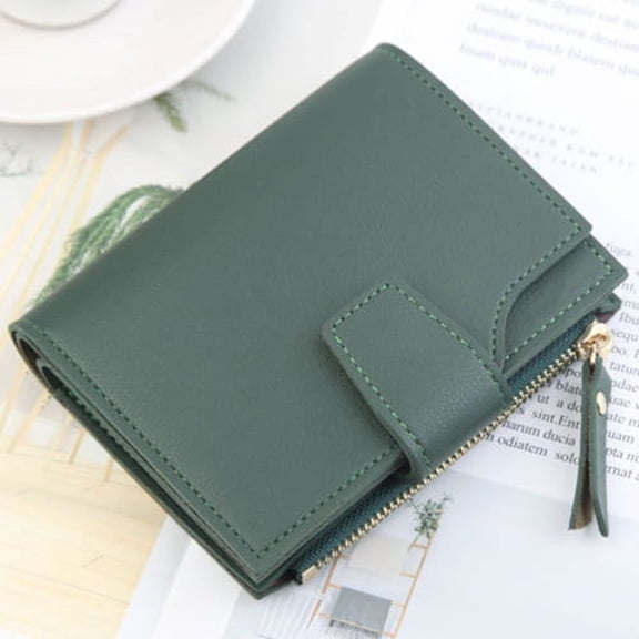 Visland Womens Wallet Faux Leather Wallets Large Capacity Cash Purses with Zipper Pocket,Card Holder