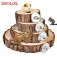 thumbnail image 1 of Visland Wooden Perch Round Toy For Syrian Hamster Gerbil Rat Chinchillas Guinea Pig Squirrel Totoro Small Animal Platform Jumping Toy Parrot Parakeet Cage Toy, 1 of 7