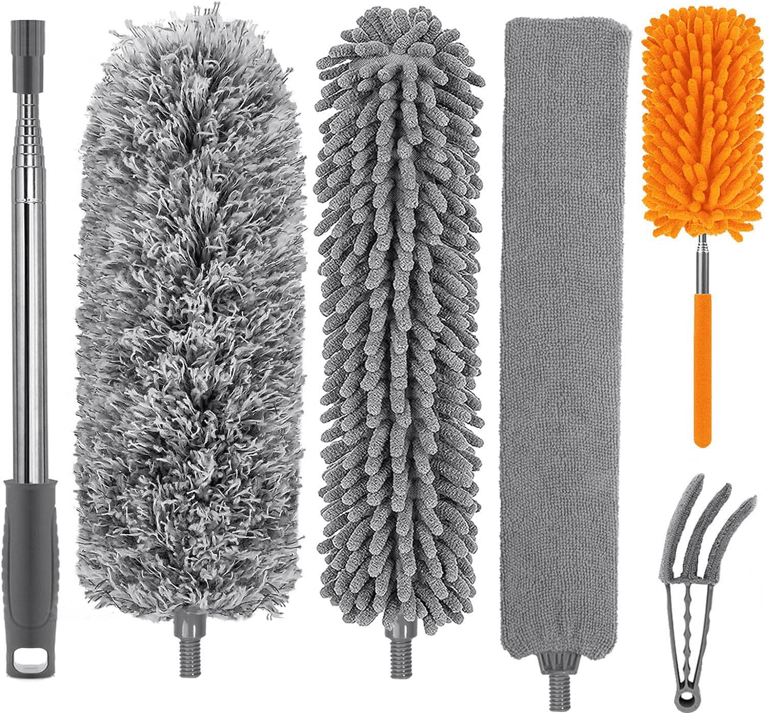 Vislone 6pcs Microfiber Dusters Cleaning High Ceiling Fan, Duster with