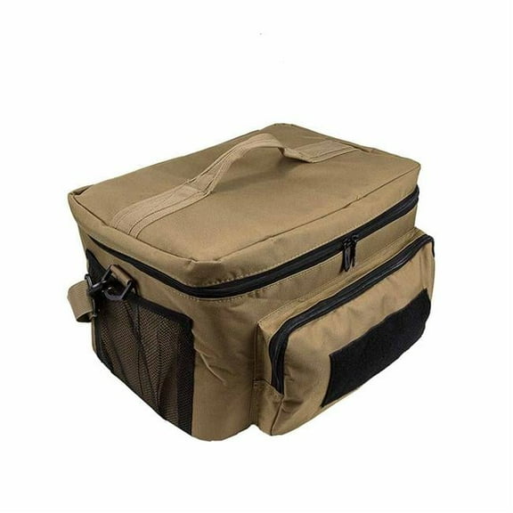 Vism Insulated Cooler Lunch Bag with Molle & Pal Webbing, Tan - Medium