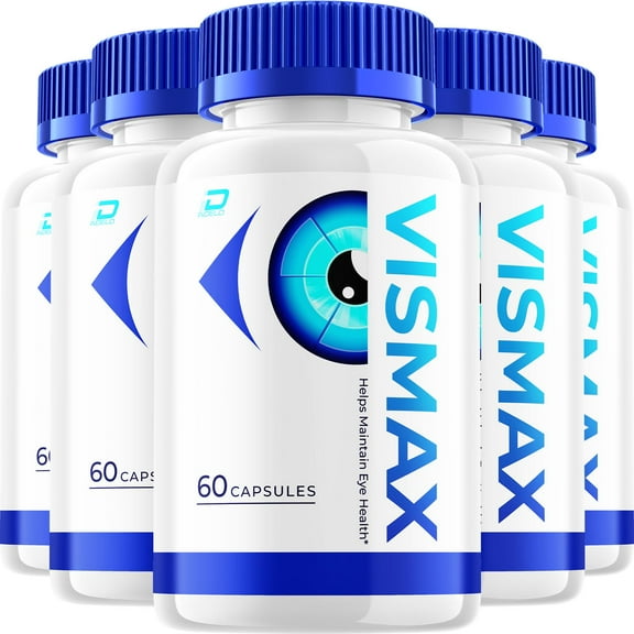 Vismax Eye Support Supplement Vis Max Capsules Eye Vitamins Healthy Vision, 5 Pack, 300 Capsules