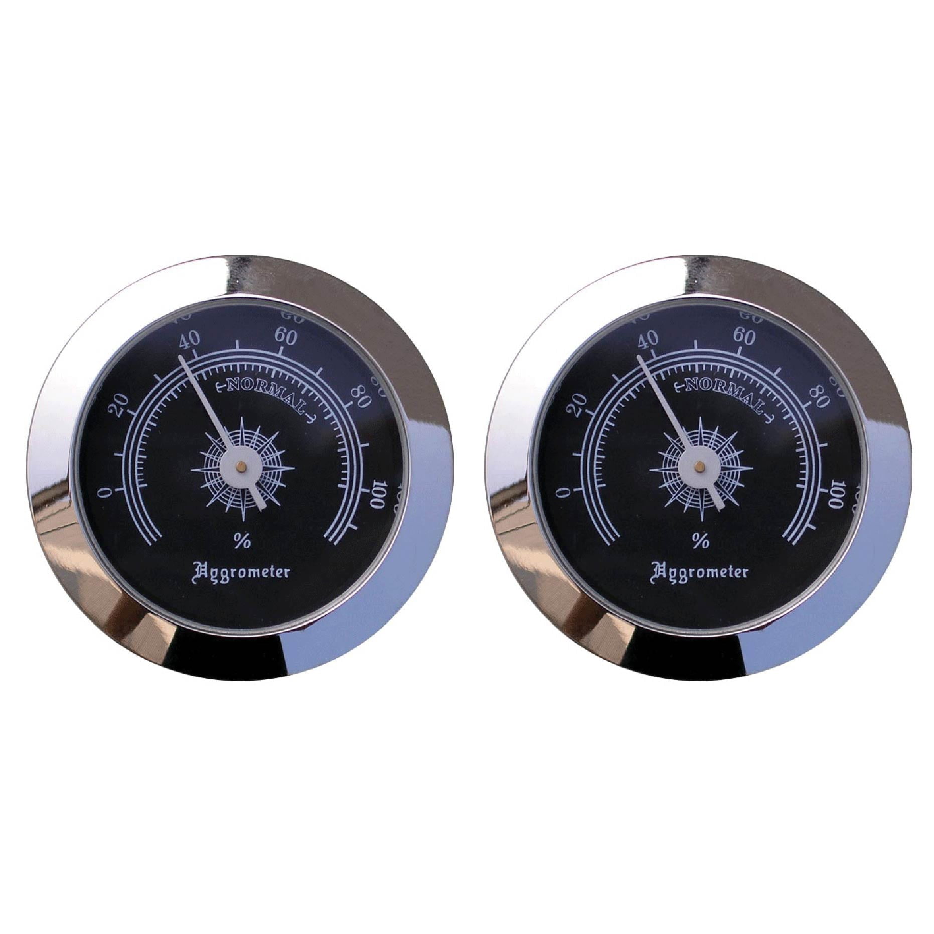 Visol  Cigar Humidor Analog Hygrometer - Pack of Two - 2"d x .5"h