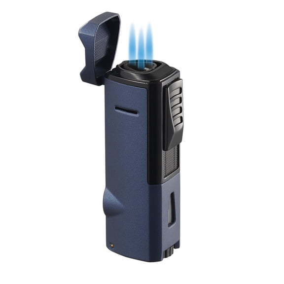 Visol Colonel Triple Flame Torch Lighter - Indigo Blue